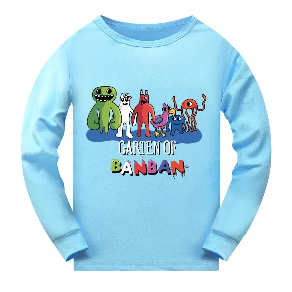 

New Garden of Banban Tshirt Kids Cartoon Garten Ban Ban T-shirt Toddler Girls Casual Innerwear Baby Boys Long Sleeve Pajama Tops