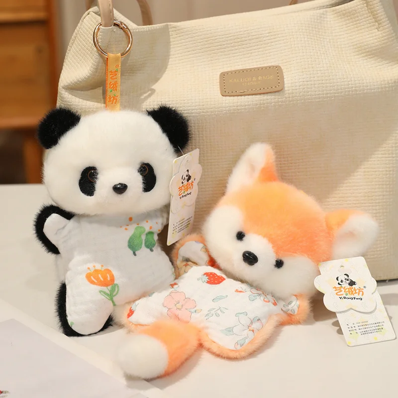 

2026 Good Quality And Cute Bean Bag Plush Toy Cartoon Animal Doll Monkey Frog Cat Fox Panda Furry Forest Animals Birthday Gift
