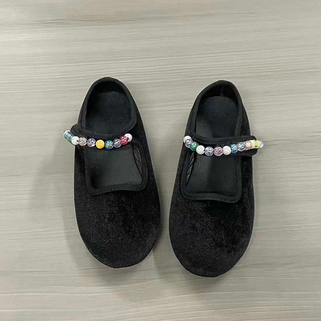 Jinyu New Pearl Decoration Princess Shoes Fashion Dressing Shallow Mouth Travel Camping Performance Girls' Shoes Velvet Upper