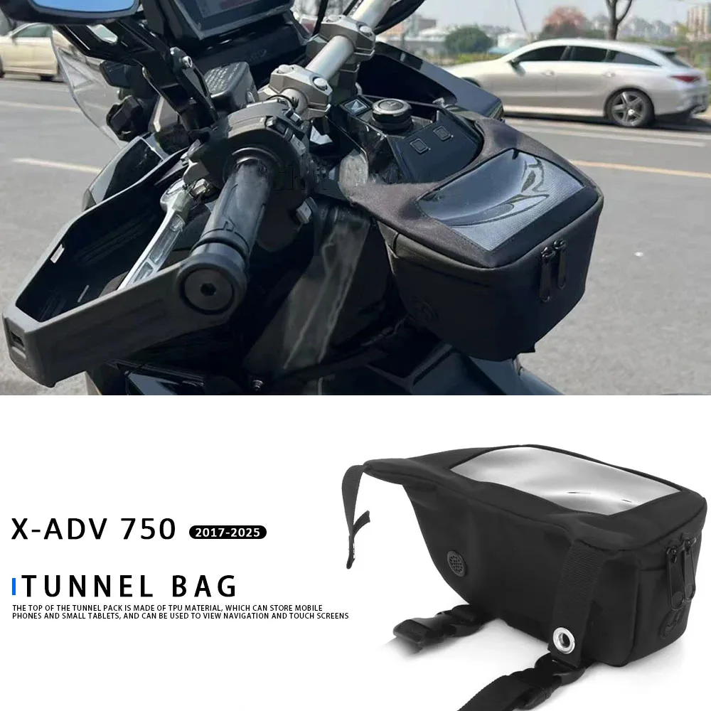 

XADV750 X ADV 750 2017-2025 Motorcycle New Scooter Black Tank Bag Storage Pouch Tunnel Bag For Honda X-ADV 750 X-ADV750 2024