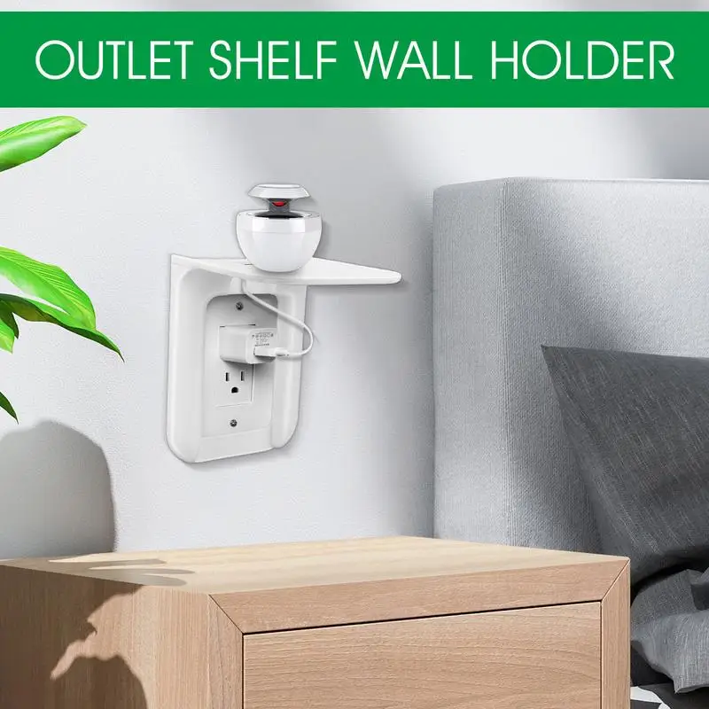 Outlet Storage Shelf Wall Mounted Socket Storage Rack Socket Floating Shelves Home Organization Shelf For Bathroom Kitchen