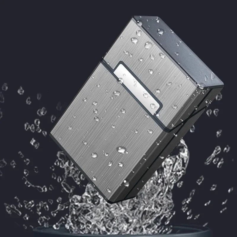 

Portable Slim Aluminum Cigarette Case Regular King Size Plastic Cigar Tobacco Holder Box Storage Container Smoking Accessories