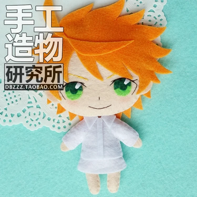 Anime Yakusoku No The Promised Neverland Emma Ray Norman DIY Handmade Pendant Material Package Cosplay Cartoon Plushie Keychain