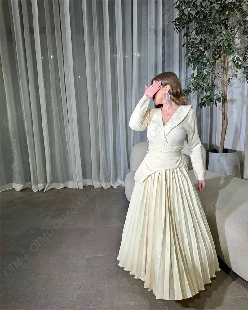 OIMG Little Yellow Vintage Button Prom Dress A-Line Formal Occasion Evening Party Gowns Saudi Arabia Casual Evening Dresses