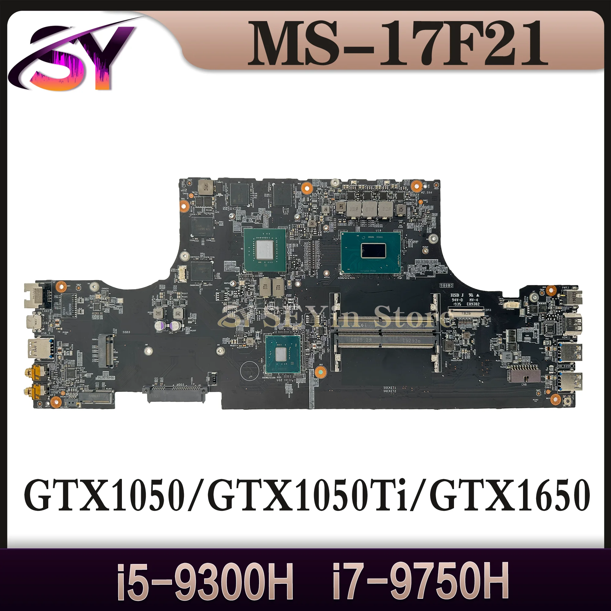 

Mainboard For MSI MS-17F21 MS-17F2 Laptop Motherboard i5 i7 9th Gen GTX1050/GTX1050Ti/GTX1650-V4G