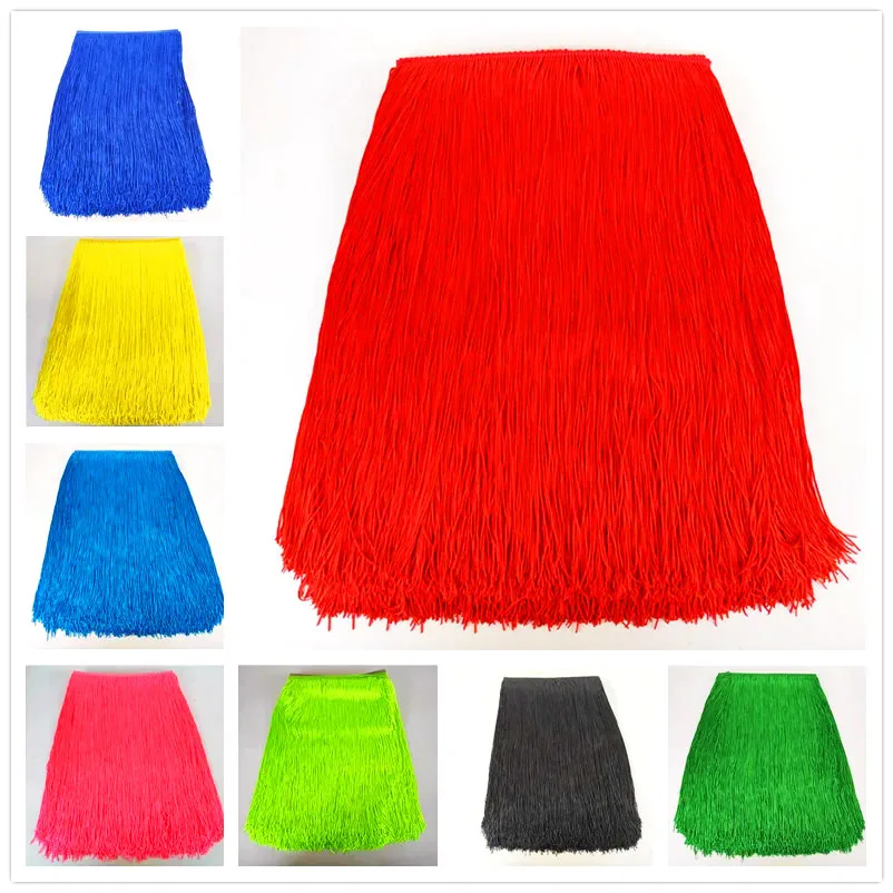 

10 Yards 50CM Long Fringe Trim Polyester Tassel Frange A Coudre Trimming Diy Latin Dress Stage Clothe Accessories Lace Ribbon