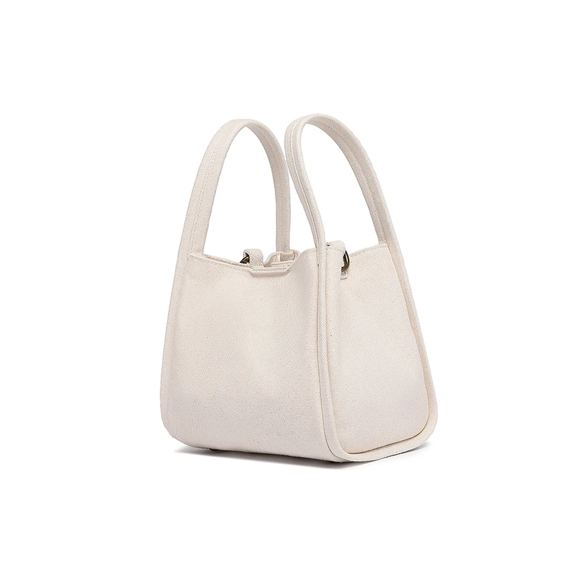 

Yonben Simple Canvas Buet Bag Women's Single oulder Handbag Versatile Ele Sle Daily Use Soft Fabric Magnetic Bule