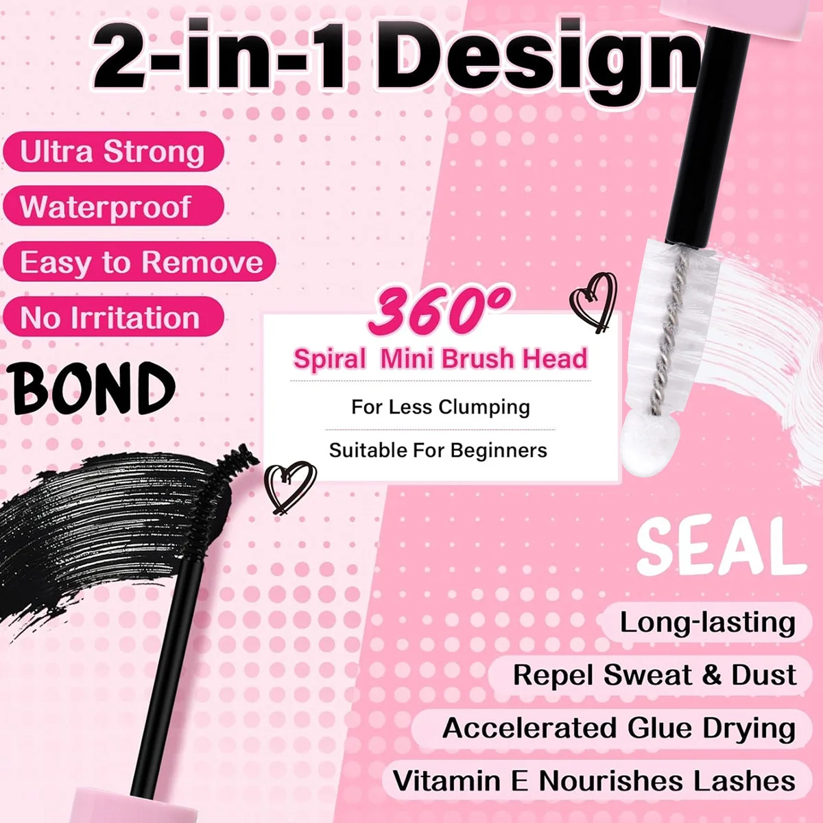 Zestaw 336 sztuk naturalnych rzęs - stylizacje kreskówkowe/anime/owieczki, paski do przedłużania, dla początkujących, z aplikatorem i pęsetą