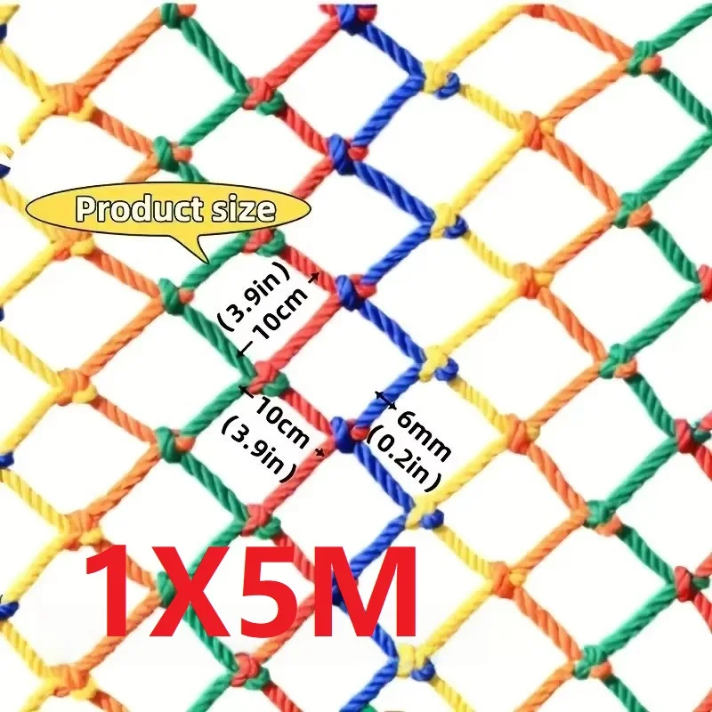 Buntes Nylon-Netz, Kindersicherheitsnetz, Anti-Fall-Netz, Balkon, Fenster, Treppe, Deck, Fußballplatz, Zaun, Schutz, Baby, Katze, Hund – Detail 10