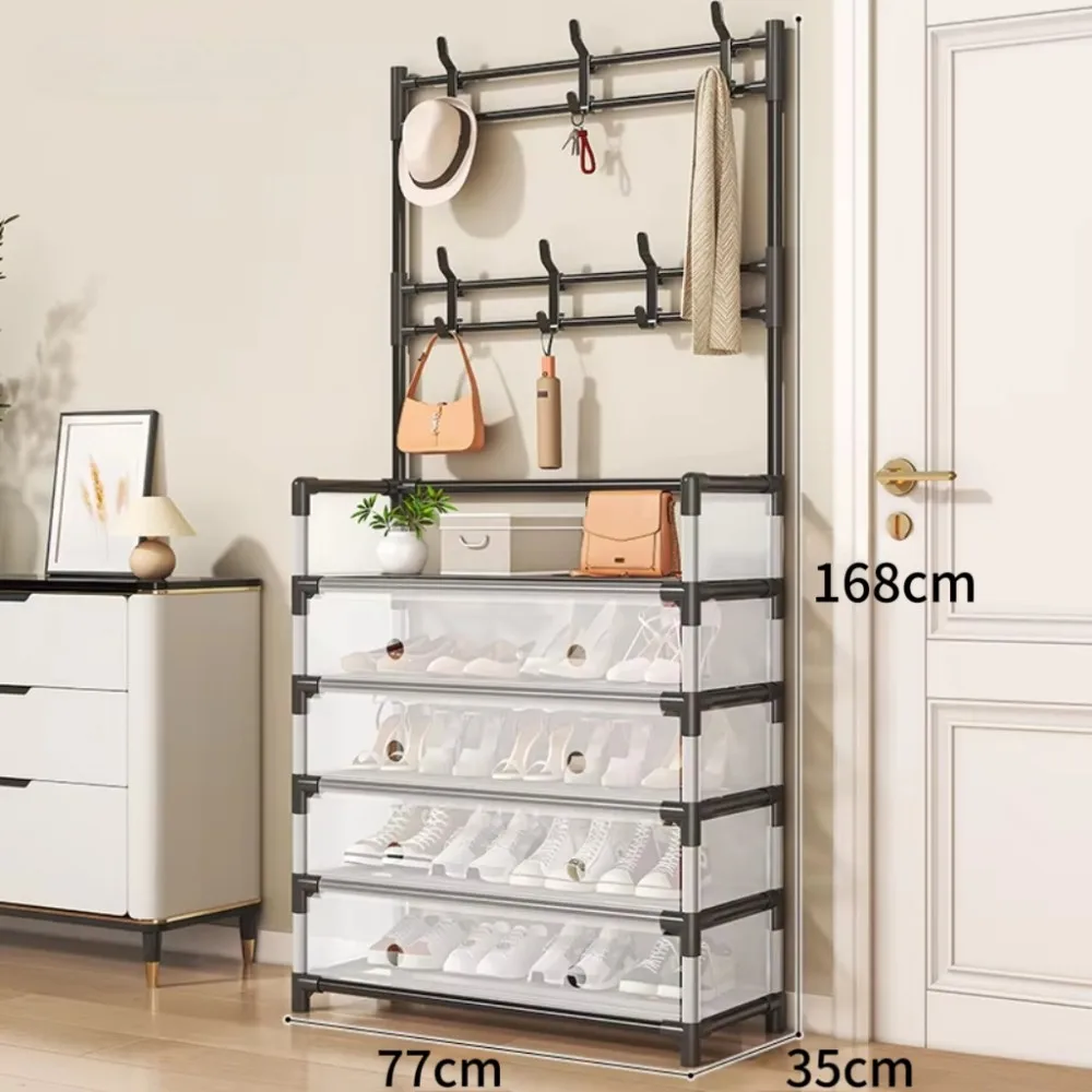 5 i layers Multi i Functional Shoe Shoe Rack for Home Shoe Storage Coat Rack Floor i Standing Clothes Hanger Simple Shoe Cabinet