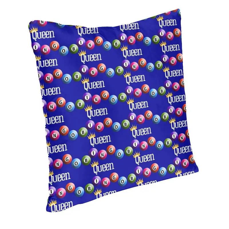 Bingo Queen Pillow Case 40x40cm Home Decoration Paper Game Nordic Cushion Cover Velvet Pillowcase