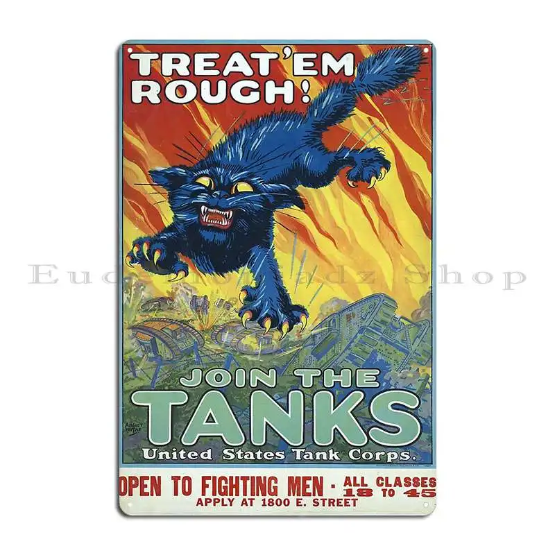 join the tanks united states tank corps Metal Sign Funny Plaques Designing designer Club Tin Sign Poster