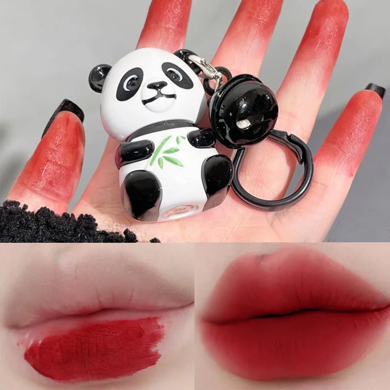 Keychain Matte  Lip Gloss Nude Brown Smooth Lip Mud Makeup Waterproof Lasting Non-stick Cup Velvet Lipstick Lips Korean Cosmetic