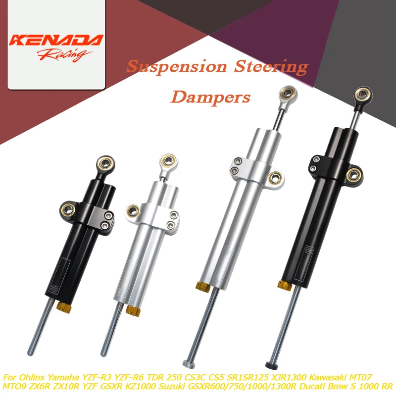 260/365MM Suspension Steering Dampers For Ohlins Yamaha YZF-R3 YZF-R6 TDR 250 CS3C CS5 SR1SR125 XJR1300 Kawasaki MT07 MTO9 ZX6R