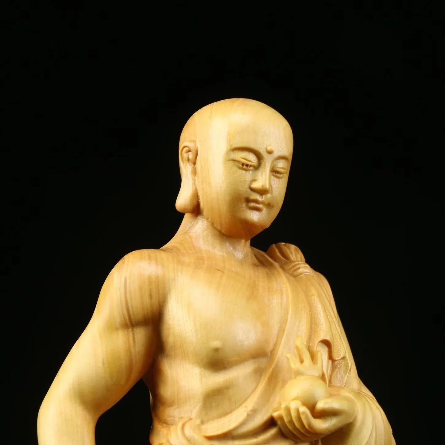 

Статуэтка Будды из самшита: Скульптура Кситигарбхи (Дизан Ван) — Бодхисаттва, предмет домашнего декора и ремесленное изделие