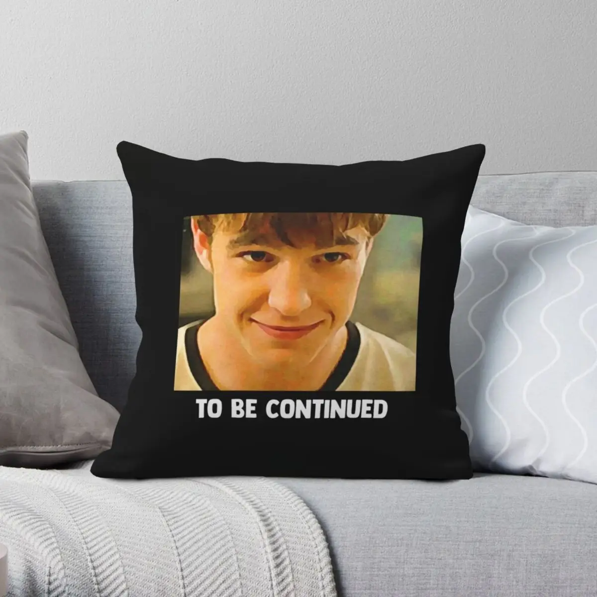 TO BE CONTINUED Square Pillowcase Polyester Linen Velvet Pattern Zip Decorative Throw Pillow Case Sofa Cushion Case 45x45