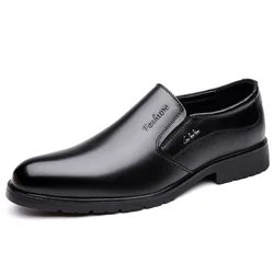 British Large Size 35-50 Men's Dress Shoes Spring Autumn New Designer Leather Shoes Men Fashion Black Solid Color Loafers Male
