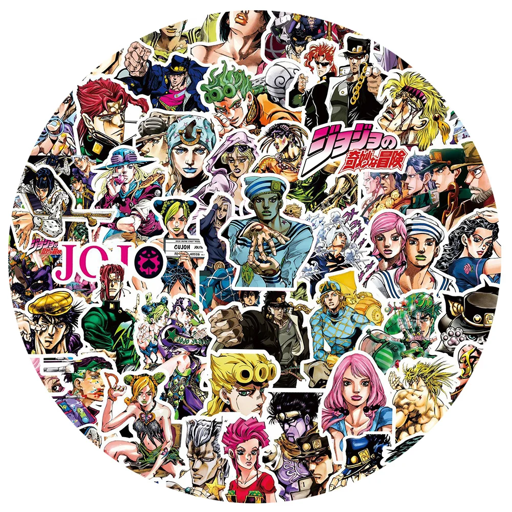 

10/30/80pcs Anime JoJo's Bizarre Adventure Stickers Cartoon Sticker Decoration DIY Notebook Phone Skateboard Cool Manga Decals