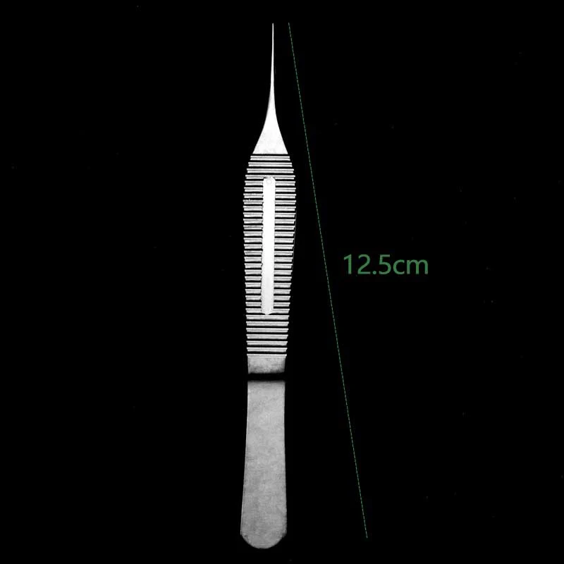 에디슨 외과 수술 포셉, 12.5cm, 성형 외과, 안과 포셉, 스테인레스 스틸, 0.4mm, 0.6mm