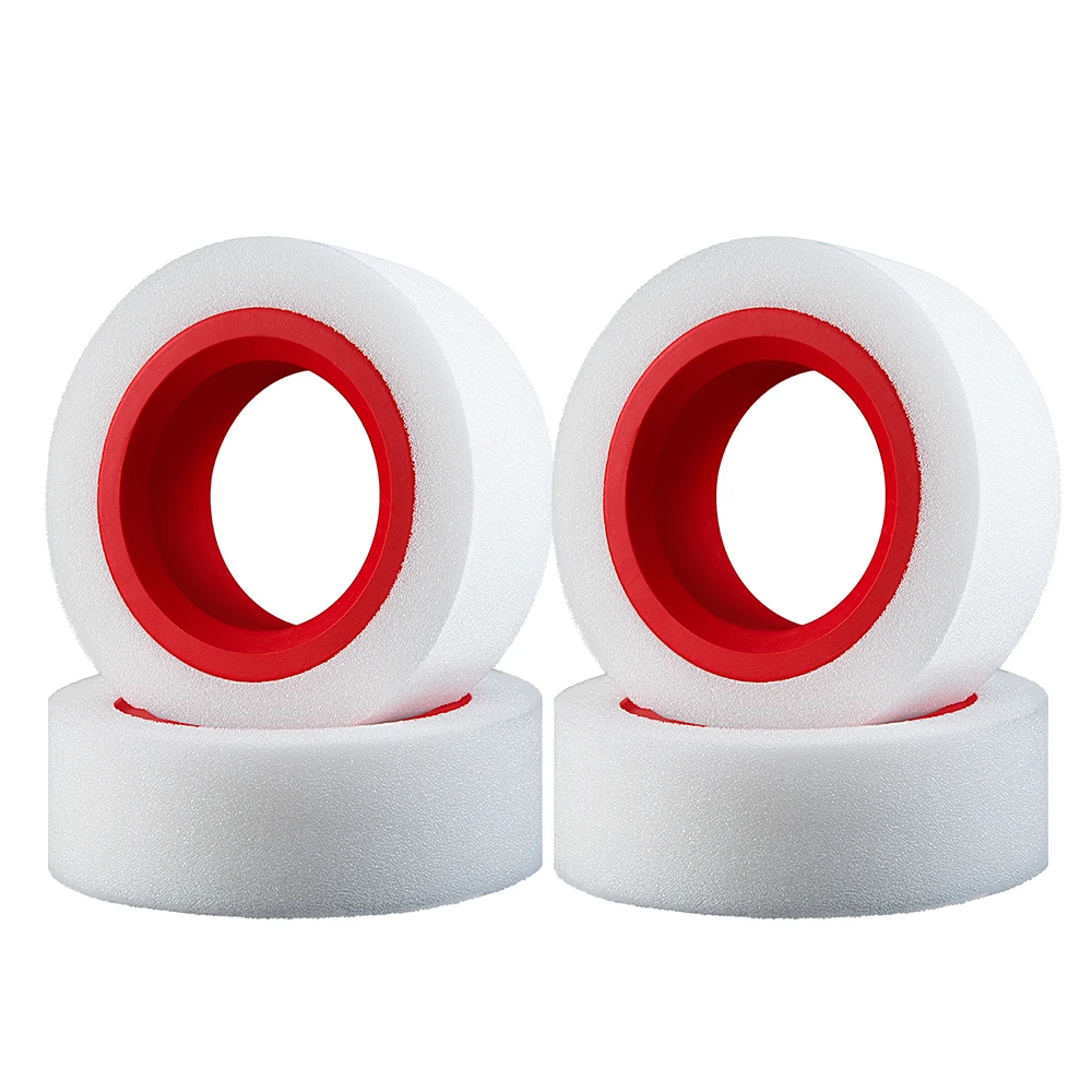Mibidao 4 peças de pneus de roda de 1.9 polegadas 105-110mm 115-120mm inserção esponja de espuma embutida para axial scx10 90046 trx4 1/10 rc peças de carro