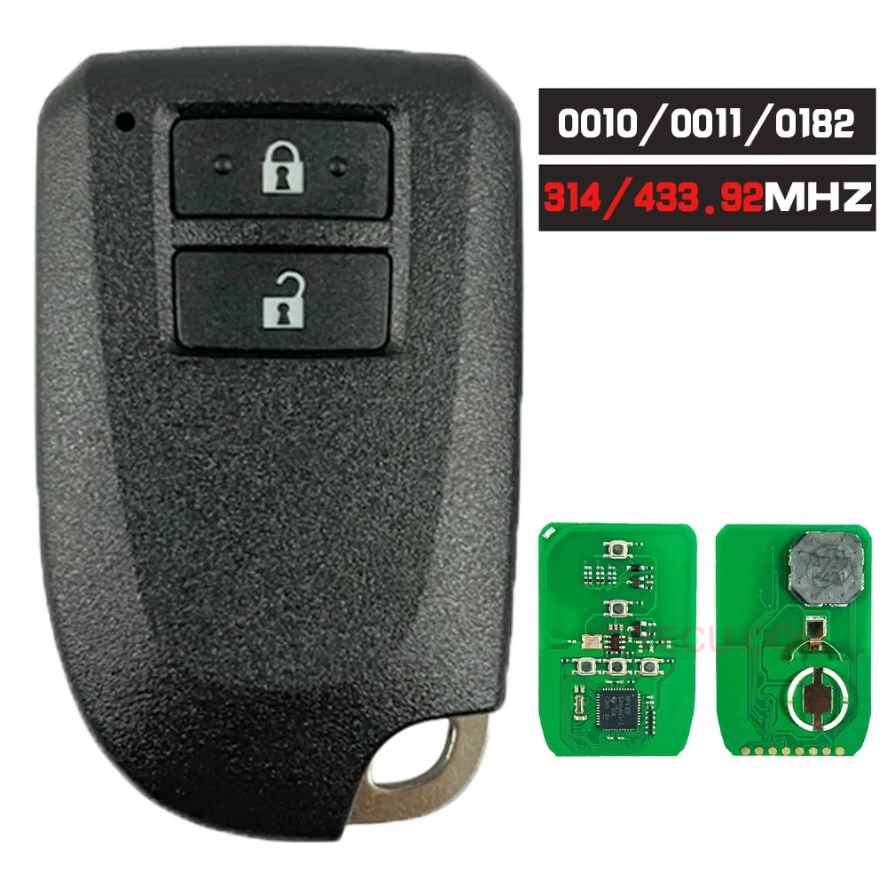 

KEYECU Board ID: 0010/0011/0182 forToyota YARIS L YARIS VIOS Smart Key 312/314.3MHz /433MHz 8A Chip Fob 2 Button