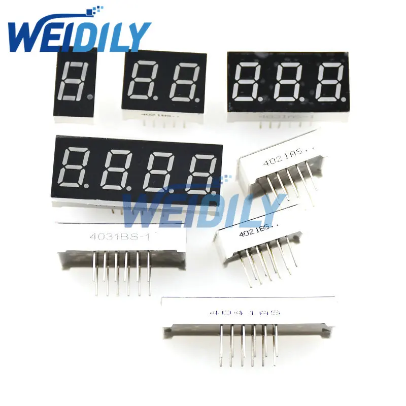 5PCS 0.4inch LED Display 7 Segment 1 Bit/2 Bit/3 Bit/4 Bit Digit Tube Red Common Cathode / Anode Digital 0.4 inch led 7segment