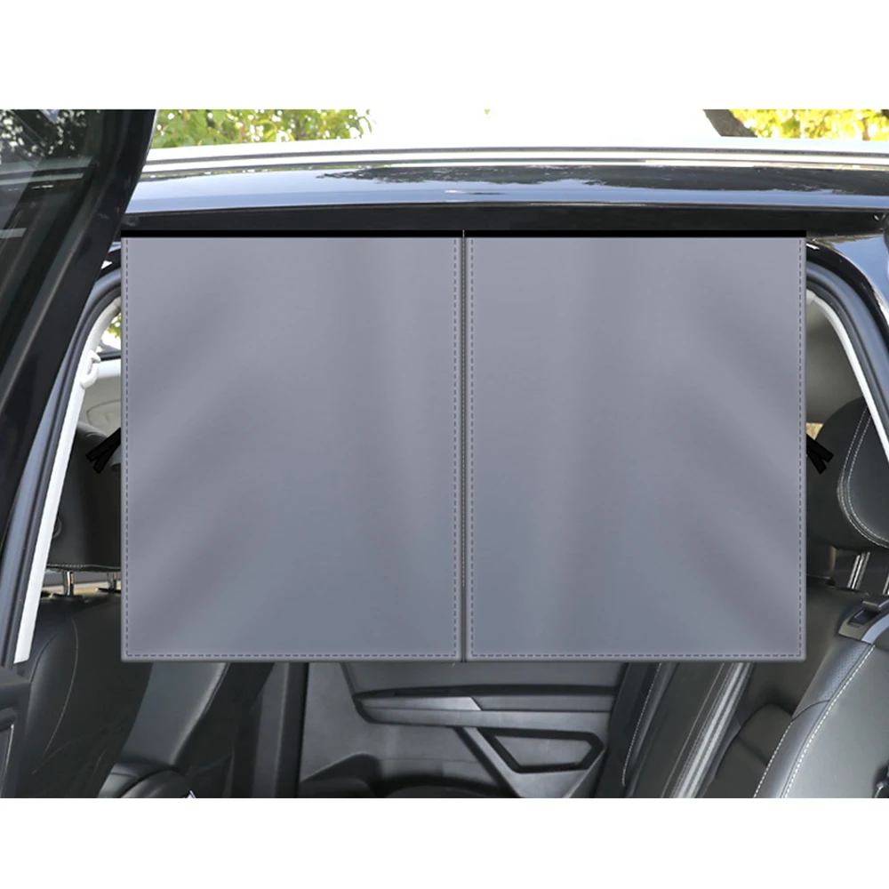 2Pcs Car Curtains Magnet Double Layer Side Window Sun Shade Privacy Curtain UV Block Sun Protection Cover for Children