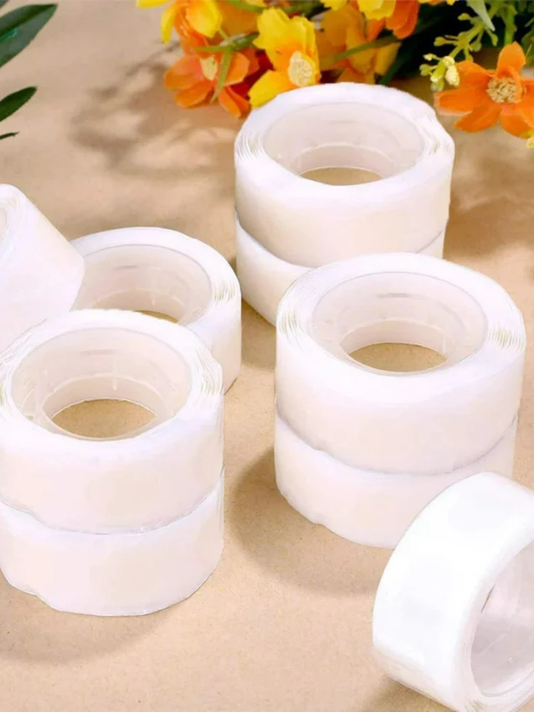 Ruban adhésif à points de colle pour ballons, Double face, transparent, collant, support d'arc, attache au ballon au plafond ou au mur