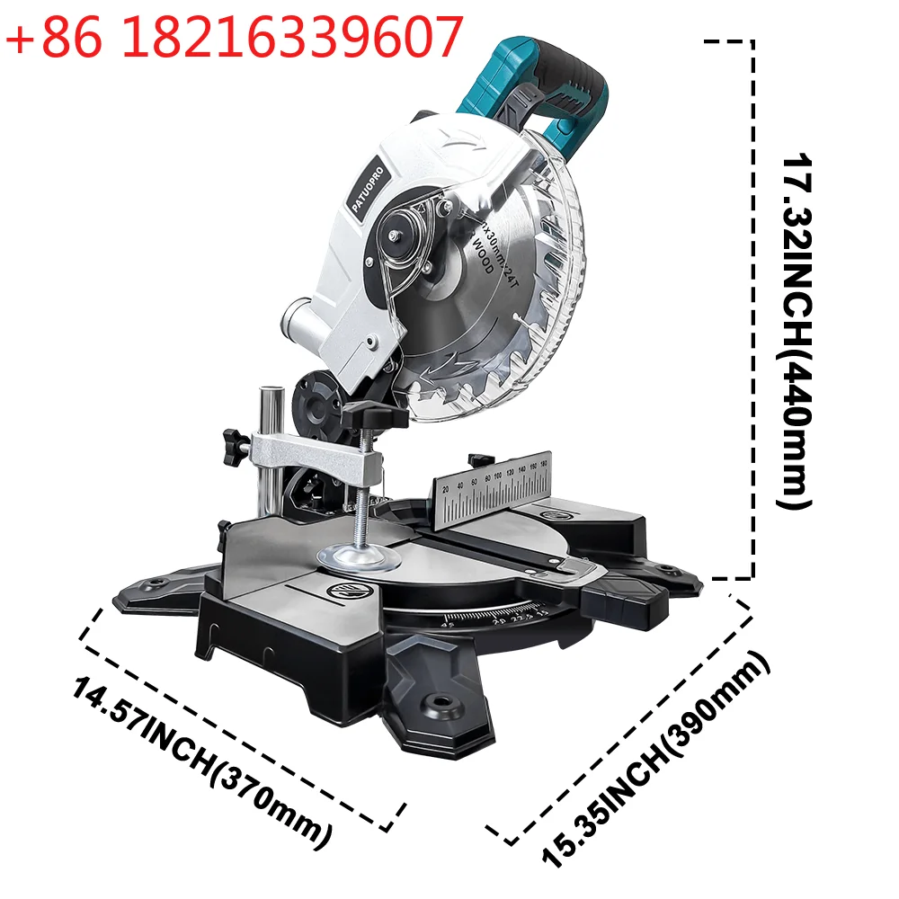YAO Cordless Electric Saw Brushless Miter Saw Battery Powered Wood Metal Pipe Cutting Power Tools For Makita 18V Batter
