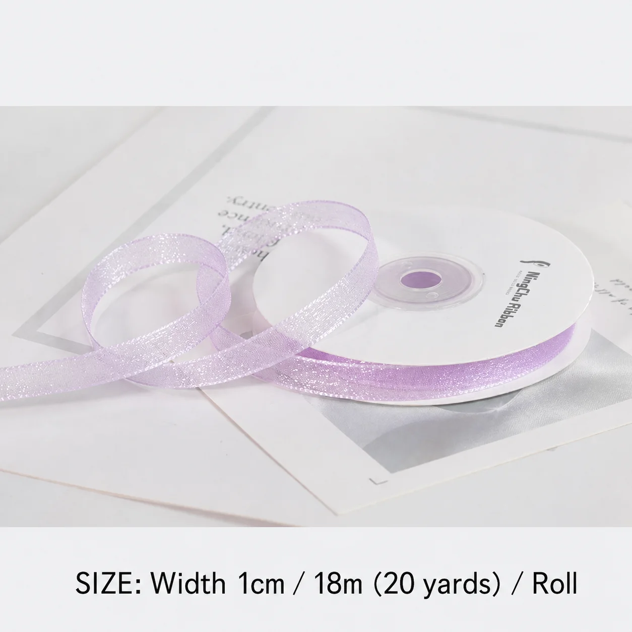 1cm Organza Ribbon Classic Colors Sheer Bubble Organza Ribbon Translucent Gauze Ribbon Elegant For Journal Decoration Garment