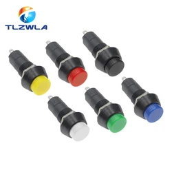 10PCS PBS-11A 12mm self-locking Plastic Push Button Switch Latching Switchs 1A 250V AC 2PIN PBS-11B