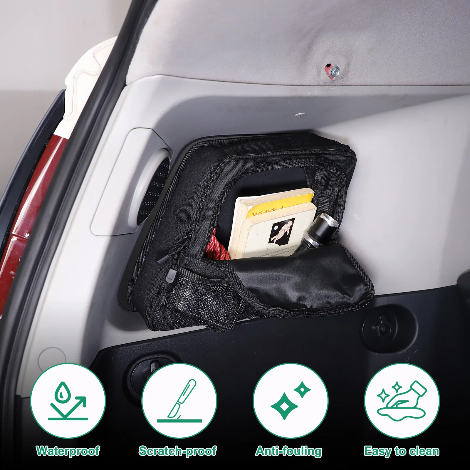 

Cloth Car Trunk Side Window Storage Bag For Toyota FJ Cruiser 2007-2021 Stowing Organizer Bag Tool Tidying Pouch Accessories