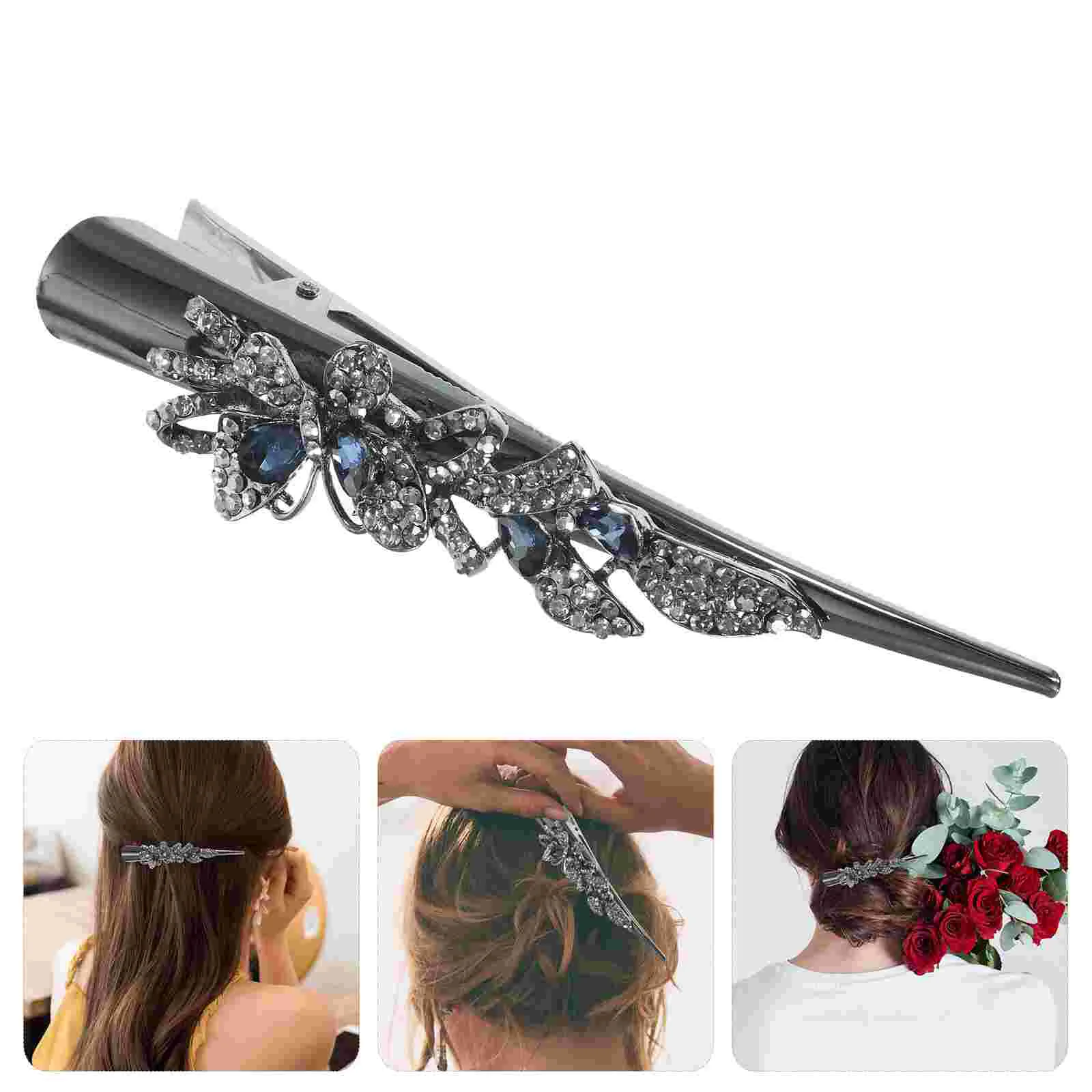 Sparkle Hair Clips for Bling Glitter Metal Decorative Bill Pins Women