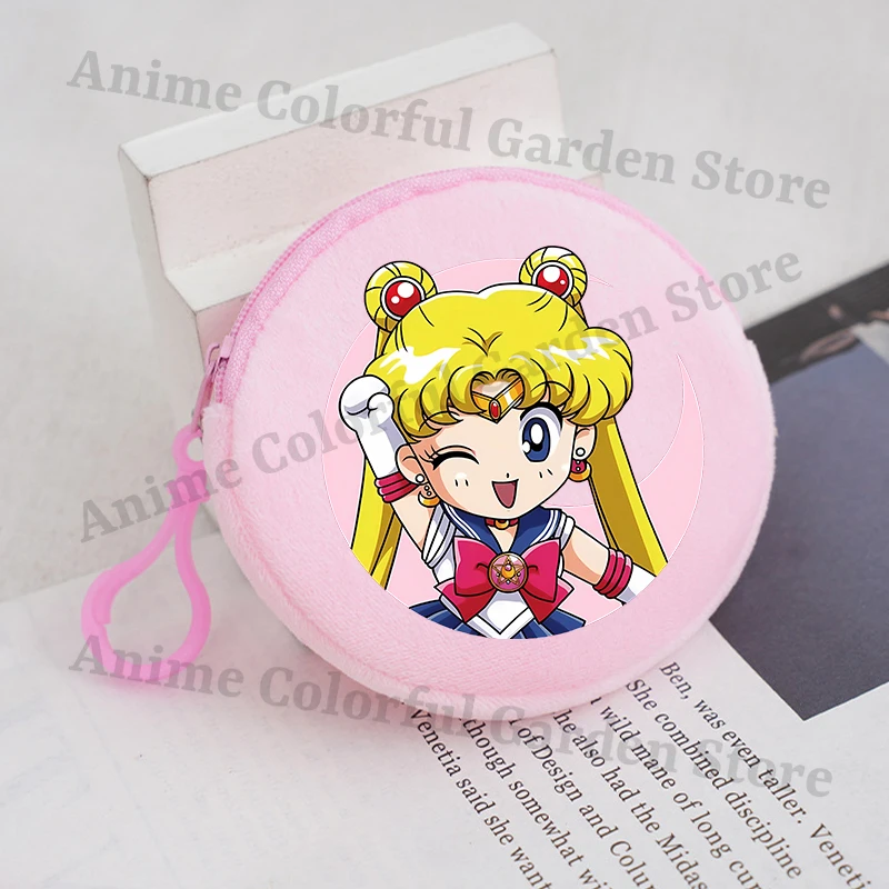 Sailor Moon Kawaii Coin Purse for Boys Girls Anime Cartoon Money Bag Students Key Card Storage Mini Pouch Portable Clutch Bags - view 3
