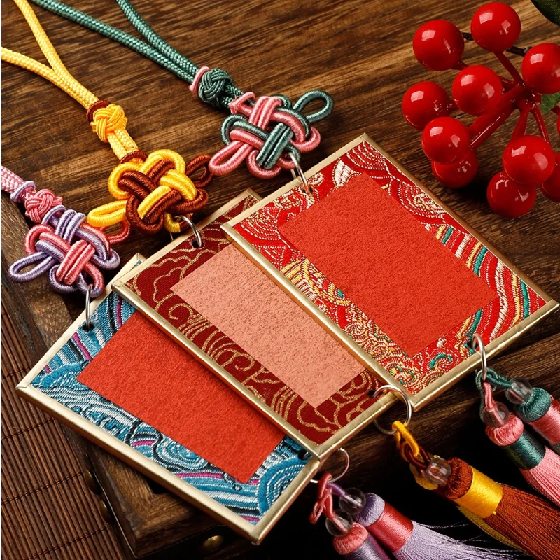 Blank Ripe Xuan Paper with Hanging Tassel Chinese Rice Paper Cards for Calligraphy Painting Handwriting Art Practice Gift Cards