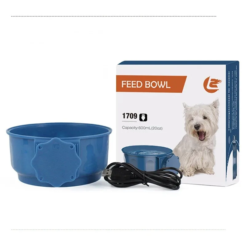 5V 10W USB Pet Hanging Heated Bowl 600ML Pet Electric Bowl Dogs Cats Heat Preservation Constant Temperature Water Feeder Basin