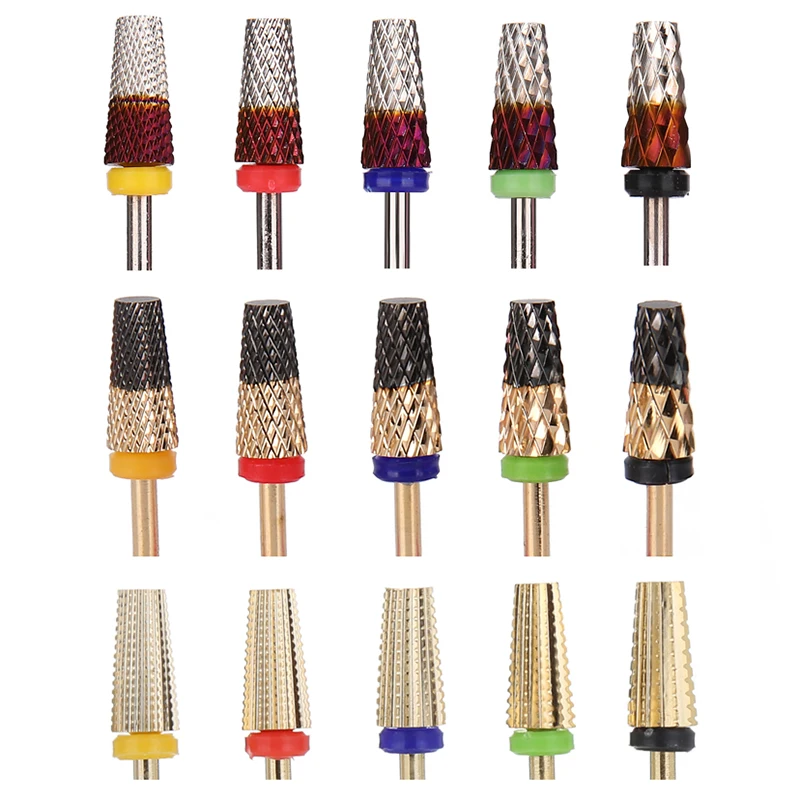 New Cross Tooth Grinding Head Nail Drill Bit Professional Carbide Tungsten Drill Bit for Acrylic Nail Gel Fast Remove Accessory