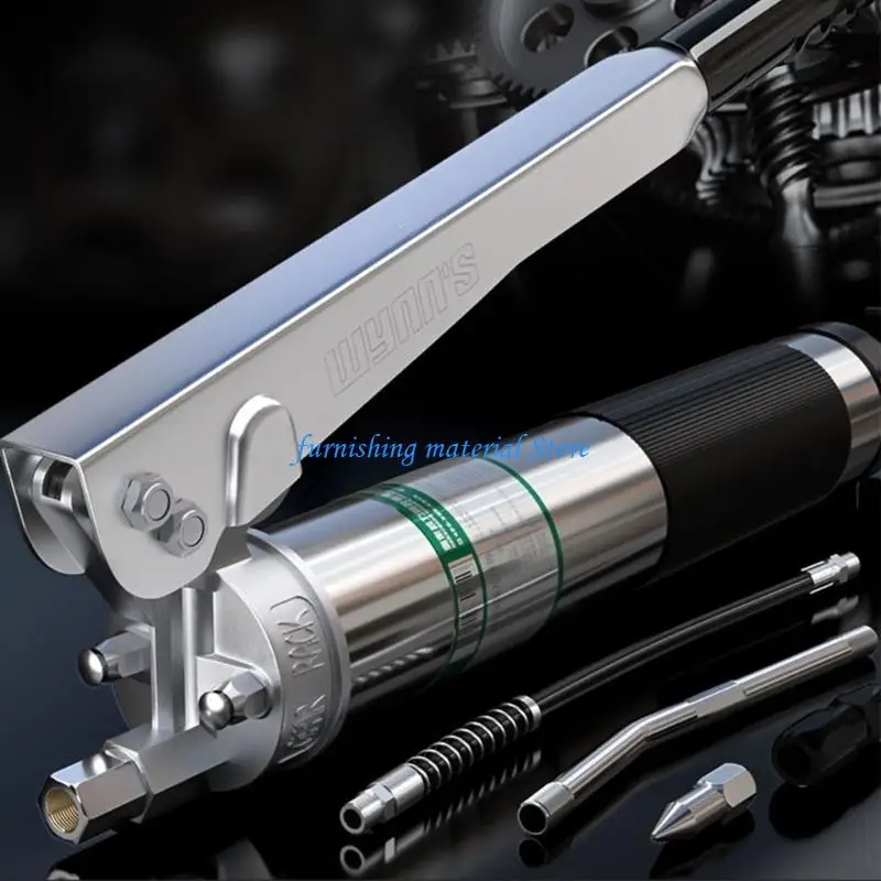 

Y5GD Heavy Duty Lever Action Double Lip Follower Grease Gunwith Whip Hose Efficient Reliable Lubrication Tool for Agriculture