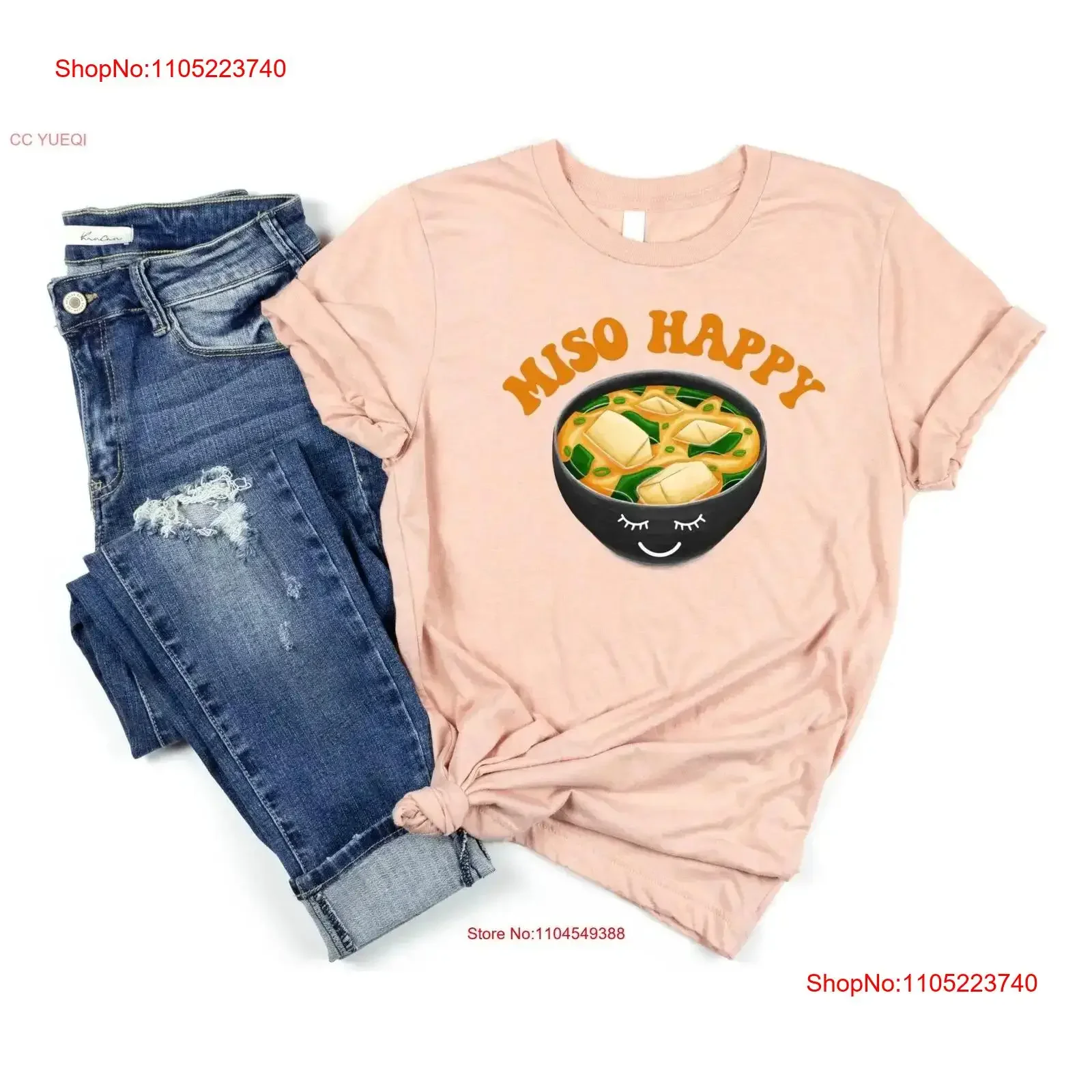 Camiseta de sopa de miso para amantes de los fideos, bonita comedia japonesa, bollos de comida, Top lavado vintage para el Día de San Valentín para uso diario