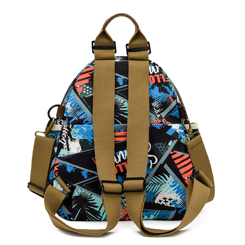 Moda feminina mochila vintage pinha impressão náilon daypack viagem caminhadas saco casual marrom mochila escolar para meninas presente