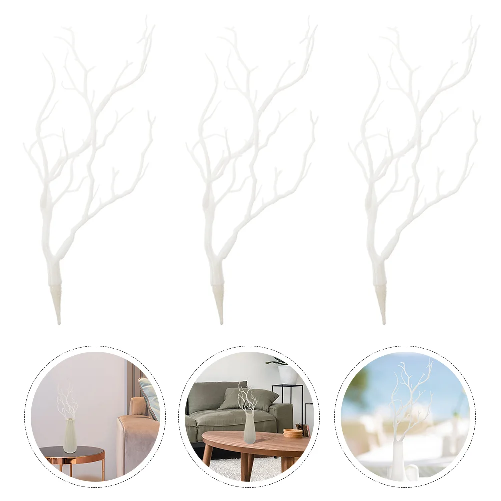 

Artificial Antler Dried Tree Branches Faux Accessories Plant Vase Decorations White
