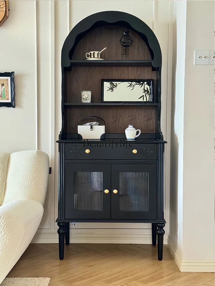 

FG10Home Antique Display Cabinet Solid Wood French Retro Multi-Functional Sideboard Cabinet Designer