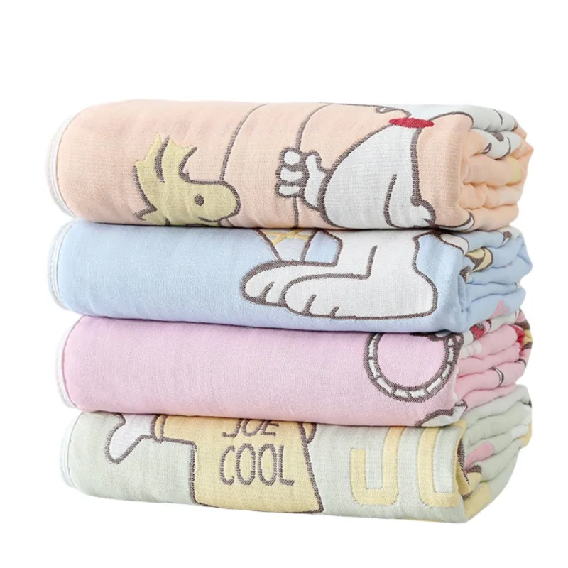 

Snoopy printed six-layer pure cotton positioning gauze moisture-absorbent and breathable children's summer nap single blanket