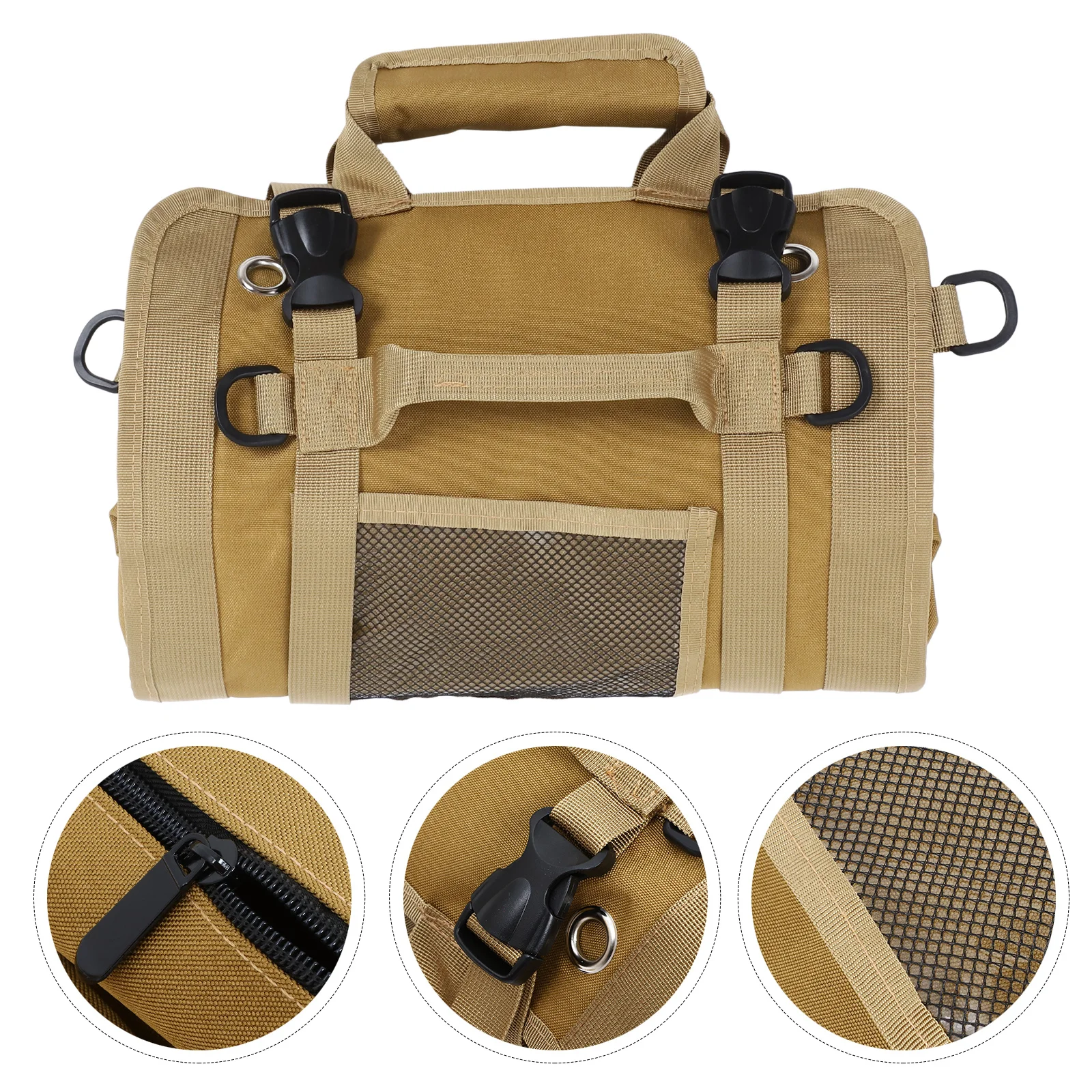 منظم حقيبة أدوات متينة شديدة التحمل، حقيبة محمولة، مقصورات متعددة لميكانيكا الكهربائيين والنجارين المقاوم للماء #1