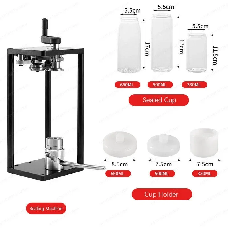 Manual Can Seamer for Home Brewing, Aircraft-Grade Aluminum Body, Silent Operation for Beer & Soda Cans