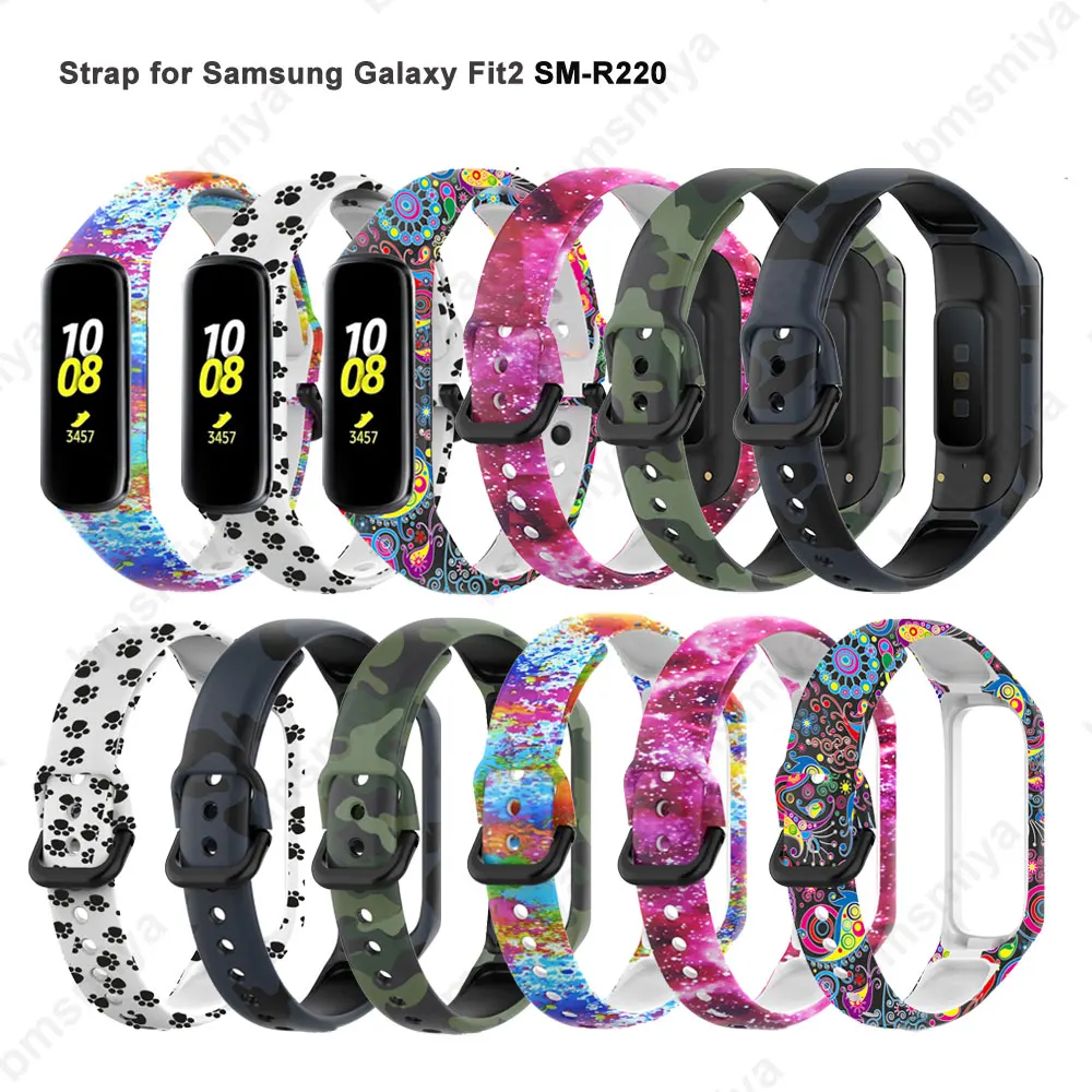 1PCS Silicone Strap for Samsung Galaxy Fit 2 SM-R220 Bracelet Accessory Watchband For Galaxy fit2 Replacement Wristband Correas