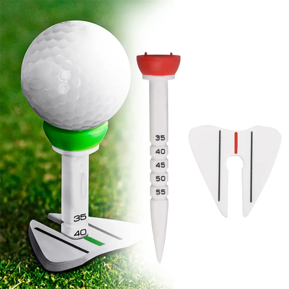 ABJZ 4 ชิ้นกอล์ฟ Tees สําหรับกอล์ฟการฝึกอบรมไดร์เวอร์, กอล์ฟพลาสติก Tees ต่ําความต้านทานเพิ่มเติมระยะทางความสูงที่สม่ําเสมอ Tees