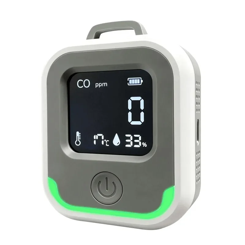 for 5 in 1 Carbon Monoxide Detector CO Portable Outdoor Camping Temperature Humidity CO2 Monitor