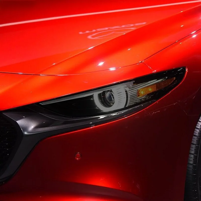 

2 шт., Прозрачная Черная защитная пленка для автомобильных фар Mazda 3 BP 2019 2020