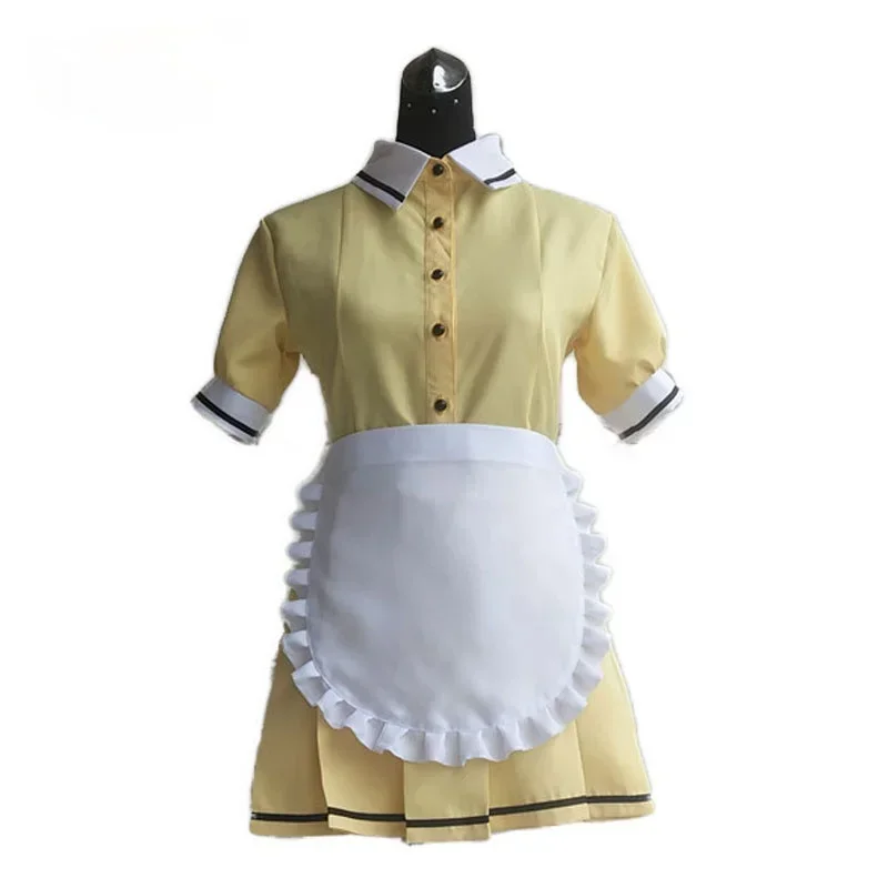 خادمة مقهى المهنية خادمة الزي اليابان فيلم الممثلة فستان لطيف حتى زي قصيرة الأكمام الركبة تنورة تأثيري الملابس